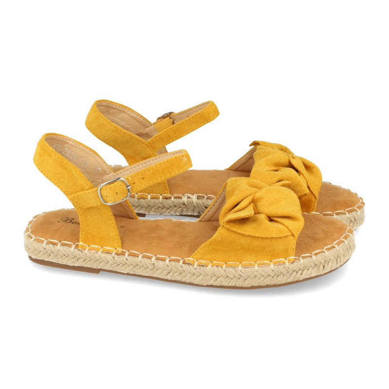 Sandalia plana de yute casual con lazo y pulsera ajustable primavera verano 2021 auntum - 1