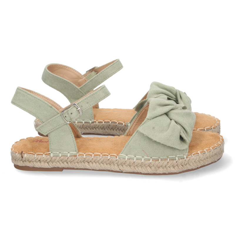 Sandalia plana de yute casual con lazo y pulsera ajustable primavera verano 2021 auntum - 1