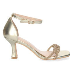 Sandalia de Tacon para Mujer  Comoda  Estilo Ankle Strap  con Pala Brillante  y Cierre de Hebilla  Primavera Verano 2023 auntum 