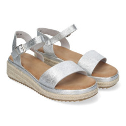 Sandalias Planas para Mujer  con Yute  Elegantes y Cómodas con Pala Abierta y Hebilla Ajustable  Ideales para Verano.  - 1