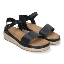 Sandalias Planas para Mujer  con Yute  Elegantes y Cómodas con Pala Abierta y Hebilla Ajustable  Ideales para Verano.  - 1