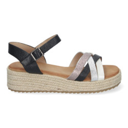 Sandalias Planas para Mujer  con Yute  Elegantes y Cómodas con Tiras Cruzadas y Hebilla Ajustable  Ideales para Verano.  - 2