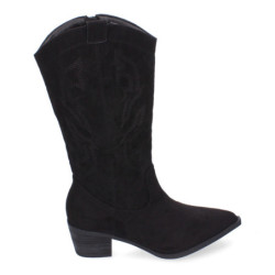 Bota Campera para Mujer  Comodas con Adornos Bordado  Punta Fina y Cierre de Cremallera  perfectas para cualquier ocasión.  - 2