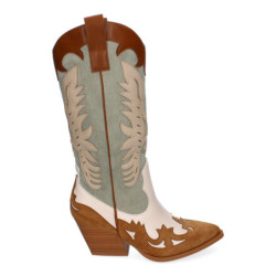 Botas de Tacón para Mujer  Estilo Cowboy  Comodas y Elegantes  Puntera Fina  Adornos Grabados  Diseño Moderno  Ideales para O...