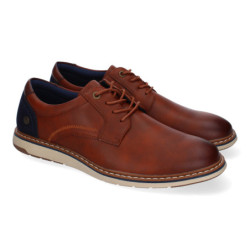 Zapato Plano Casual de Hombre  Comodos  Diseño Elegante y Moderno  Cierre de Cordones  Ideales para el Día a Día.  - 1