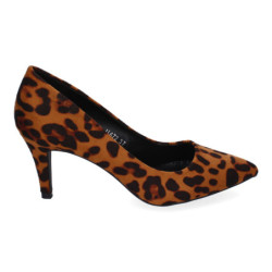 Zapato de Salón con Tacón de Mujer  Estampado Animal Print  Diseño Elegante y punta Fina.  - 2