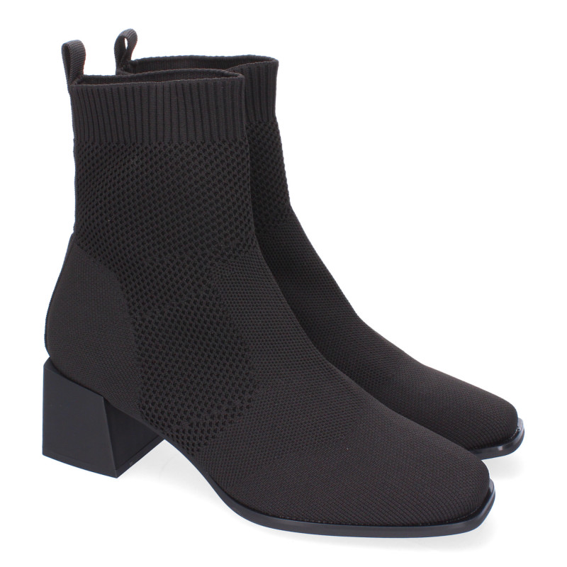 Botin de Tacon para Mujer  Comodos y Elegantes con Material Elastico y Ajustable y Diseño Moderno.  - 1