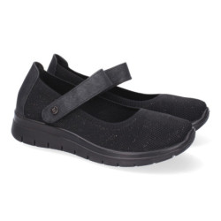 Zapatilla Plana Comoda para Mujer  Material Elastico  Cierre de Velcro  Suela Ligera  Ideales para el Día a Día.  - 1