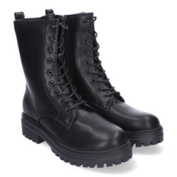 Botas de Mujer  Comodas y Elegantes  Estilo Militar con Cordones  Suela Dentada y Cremallera Lateral  - 1